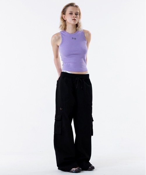 runningHIGH（ランニングハイ）の「【RUNNING HIGH 】リップストップ バンディング カーゴパンツ / 23SS_RIPSTOP BANDING CARGO PANTS（カーゴパンツ・レディース・ピンク/カモフラージュ/ブラック・SMALL/MEDIUM）」の4枚目の写真