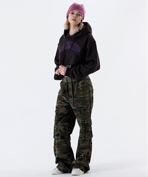 runningHIGH（ランニングハイ）の「【RUNNING HIGH 】リップストップ バンディング カーゴパンツ / 23SS_RIPSTOP BANDING CARGO PANTS（カーゴパンツ・レディース・ピンク/カモフラージュ/ブラック・SMALL/MEDIUM）」の17枚目の写真