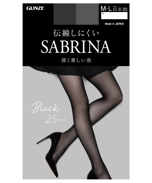 GUNZE（グンゼ）の「SABRINA/サブリナ 伝線しにくい シアータイツ　25デニール（タイツ/ストッキング・レディース・ブラック・M～Ｌ/L～LL）」の2枚目の写真