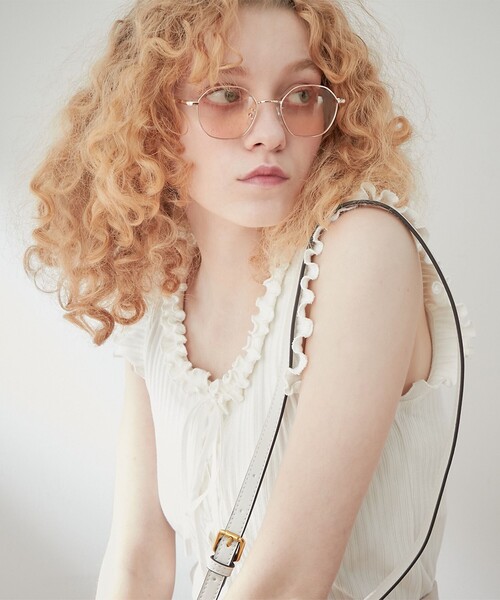 DEICY（デイシー）の「リブフリルレースアップカットソー（Tシャツ/カットソー・レディース・オフホワイト/ピンク・FREE）」の13枚目の写真