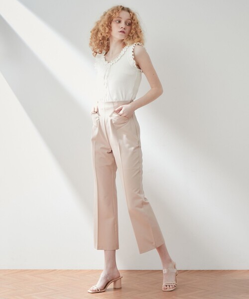 DEICY（デイシー）の「リブフリルレースアップカットソー（Tシャツ/カットソー・レディース・オフホワイト/ピンク・FREE）」の20枚目の写真