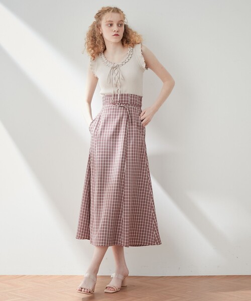 DEICY（デイシー）の「リブフリルレースアップカットソー（Tシャツ/カットソー・レディース・オフホワイト/ピンク・FREE）」の21枚目の写真