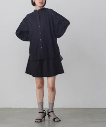 hunch | 無地 リネンライク ハイウエスト タックショートパンツ(その他パンツ)