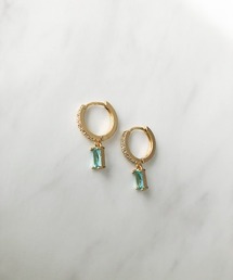 カラービジューフープピアス