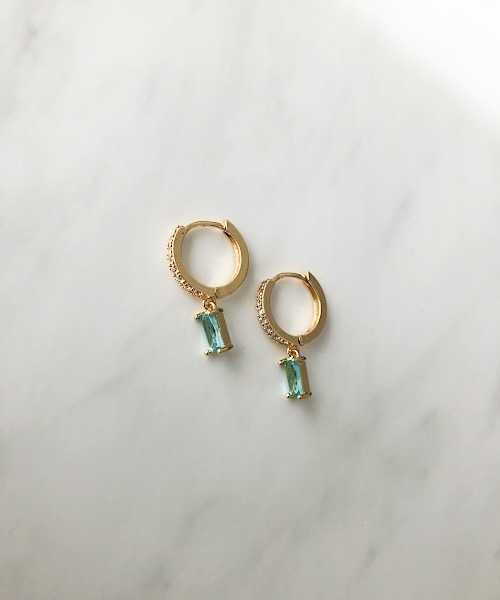 TIMELESS&THREE(タイムレスアンドスリー)の「カラービジューフープピアス(ピアス(両耳用)・レディース・グリーン/ピンク/ラベンダー/ライトブルー・FREE)」の15枚目の写真