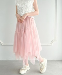 【23S/S】イレギュラーヘムボリュームティアードスカート