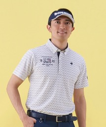le coq sportif GOLF（ルコックスポルティフゴルフ）の「小柄プリント半袖シャツ ゴルフウエア メンズ（シャツ/ブラウス）」