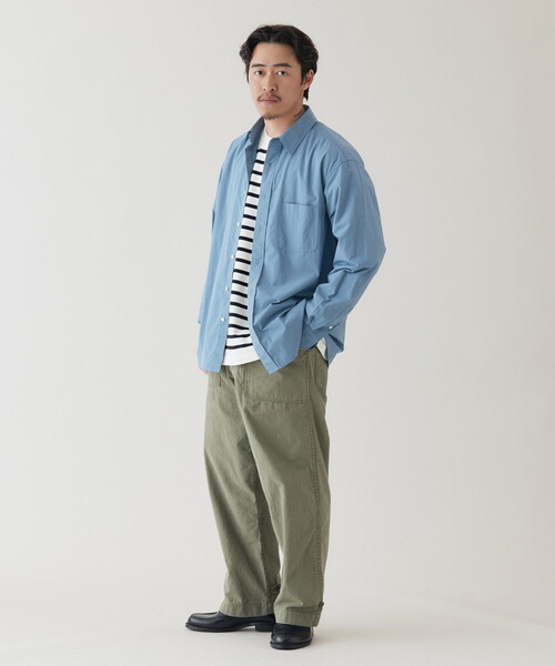 B.C STOCK（ベーセーストック）の「TC DUMP オーバーサイズシャツ（シャツ/ブラウス・メンズ・ブルー系その他/イエロー/ホワイト/グリーン・MEDIUM/LARGE）」の5枚目の写真