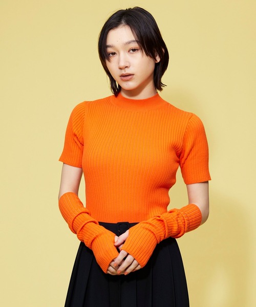 FOREVER 21（フォーエバー トゥエンティーワン）の「アームウォーマー付きニット（ニット/セーター・レディース・ライトグリーン/オレンジ/ピンク/ホワイト/ブラック・FREE）」の21枚目の写真