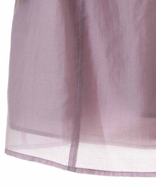 31 Sons de mode（トランテアン　ソン　ドゥ　モード）の「デコルテ開きシアーブラウス（シャツ/ブラウス・レディース・ピンク/クリーム/サックスブルー・36）」の6枚目の写真