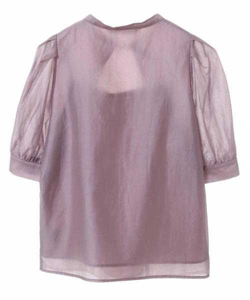 31 Sons de mode（トランテアン　ソン　ドゥ　モード）の「デコルテ開きシアーブラウス（シャツ/ブラウス・レディース・ピンク/クリーム/サックスブルー・36）」の7枚目の写真