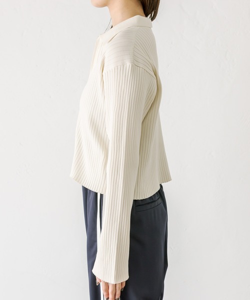 mystic（ミスティック）の「衿付Wジップニット（ニット/セーター