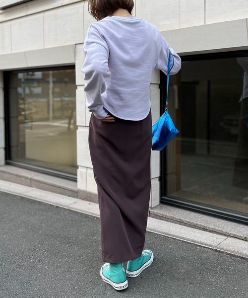 mi via loca（ミヴィアロカ）の「配色コルセットデザイントップス（スウェット・レディース・オフホワイト/スミクロ/ラベンダー・FREE）」の10枚目の写真