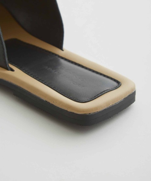ADAM ET ROPE'（アダムエロペ）の「【cesse】スクエアトゥ バイカラー レザー サンダル / UNISEX（サンダル・メンズ・ブラック・41/42/43）」の12枚目の写真