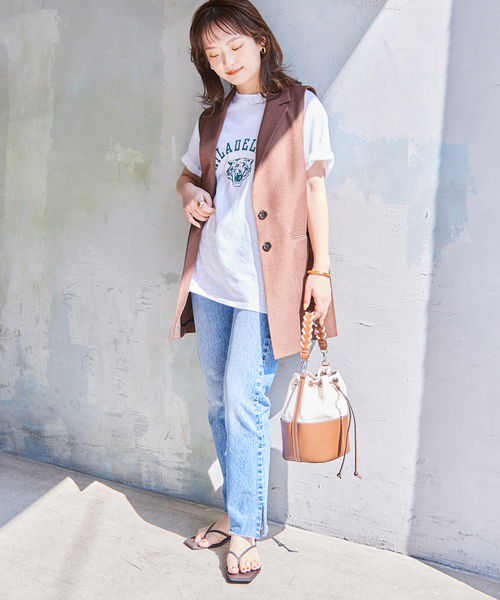 SLOBE IENA(スローブイエナ)の「【Champion / チャンピオン】SLOBE別注ロゴTシャツ(Tシャツ/カットソー・レディース・パープル/ホワイト系その他/ホワイト/ベージュ/ネイビー/ブラック/カーキ/アイボリー・FREE)」の15枚目の写真