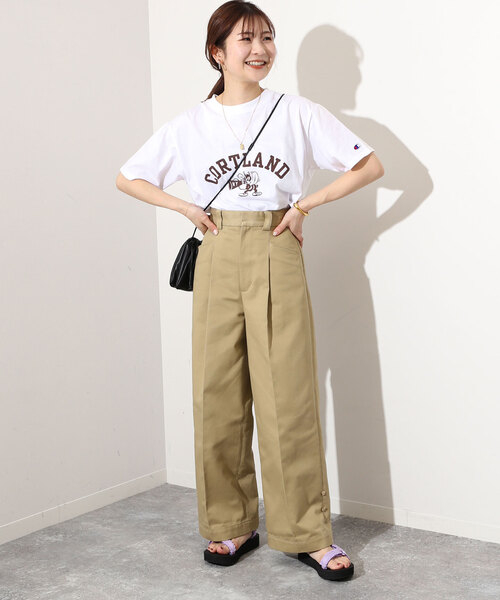 SLOBE IENA(スローブイエナ)の「【Champion / チャンピオン】SLOBE別注ロゴTシャツ(Tシャツ/カットソー・レディース・パープル/ホワイト系その他/ホワイト/ベージュ/ネイビー/ブラック/カーキ/アイボリー・FREE)」の17枚目の写真