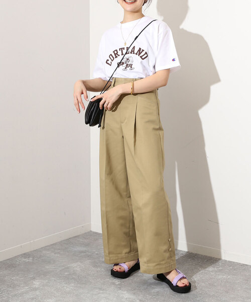 SLOBE IENA(スローブイエナ)の「【Champion / チャンピオン】SLOBE別注ロゴTシャツ(Tシャツ/カットソー・レディース・パープル/ホワイト系その他/ホワイト/ベージュ/ネイビー/ブラック/カーキ/アイボリー・FREE)」の18枚目の写真