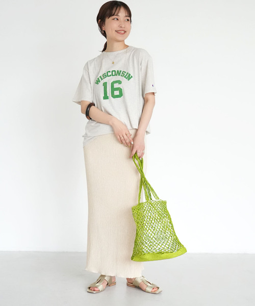SLOBE IENA(スローブイエナ)の「【Champion / チャンピオン】SLOBE別注ロゴTシャツ(Tシャツ/カットソー・レディース・パープル/ホワイト系その他/ホワイト/ベージュ/ネイビー/ブラック/カーキ/アイボリー・FREE)」の21枚目の写真
