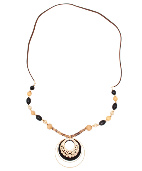 チャイハネ(チャイハネ)の「【チャイハネ】サマーシャネックレス(ネックレス・レディース・ホワイト/ブラック/サーモンピンク/ターコイズブルー・FREE)」の9枚目の写真