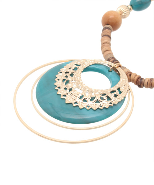 チャイハネ(チャイハネ)の「【チャイハネ】サマーシャネックレス(ネックレス・レディース・ホワイト/ブラック/サーモンピンク/ターコイズブルー・FREE)」の5枚目の写真