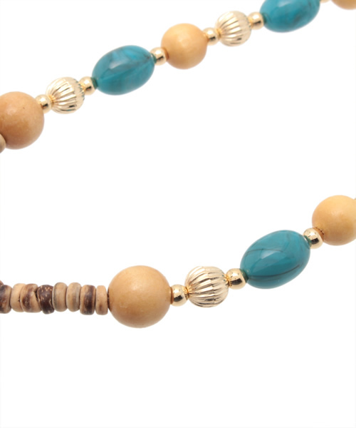 チャイハネ(チャイハネ)の「【チャイハネ】サマーシャネックレス(ネックレス・レディース・ホワイト/ブラック/サーモンピンク/ターコイズブルー・FREE)」の6枚目の写真