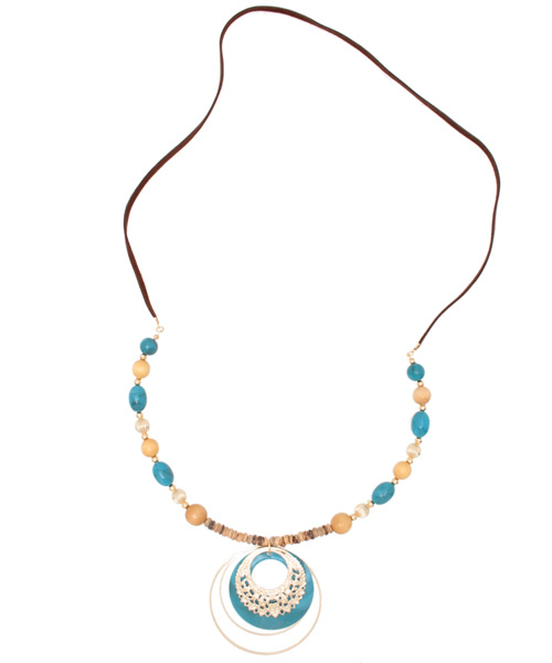 チャイハネ(チャイハネ)の「【チャイハネ】サマーシャネックレス(ネックレス・レディース・ホワイト/ブラック/サーモンピンク/ターコイズブルー・FREE)」の11枚目の写真