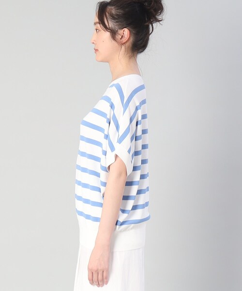 UNTITLED（アンタイトル）の「◆【さらりと着られる／ゆる感ニット】ボリュームニュアンスフォルムニット（ニット/セーター・レディース・ブラック/ブルー系2/ブラック系2/ホワイト/グレー系・48/02/44/00/04）」の8枚目の写真