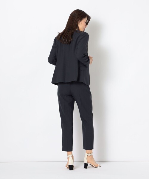 NOLLEY’S（ノーリーズ）の「ウォッシャブルSYツイルVネックジャケット（ノーカラージャケット・レディース・チャコールグレー/オフホワイト/ネイビー・38/40/36）」の14枚目の写真