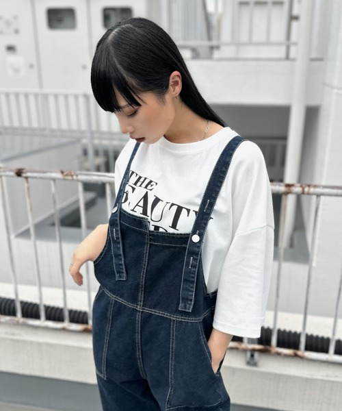 ZOZOTOWN限定】Asymmetric denim overalls / アシンメトリー