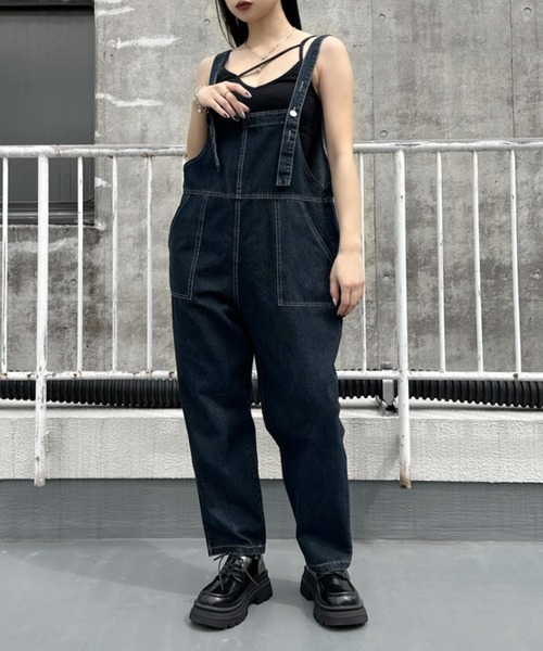 ZOZOTOWN限定】Asymmetric denim overalls / アシンメトリー
