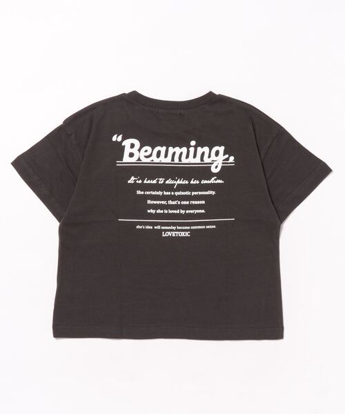 LOVETOXIC(ラブトキシック)の「ワンポイント刺しゅう半T(Tシャツ/カットソー・キッズ・オフホワイト/ピンク/ライトグレー/グリーン/チャコール・S/M/SS/L)」の6枚目の写真