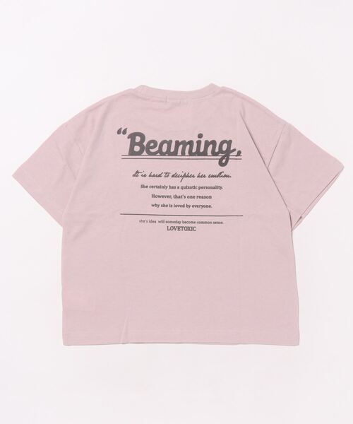 LOVETOXIC(ラブトキシック)の「ワンポイント刺しゅう半T(Tシャツ/カットソー・キッズ・オフホワイト/ピンク/ライトグレー/グリーン/チャコール・S/M/SS/L)」の8枚目の写真