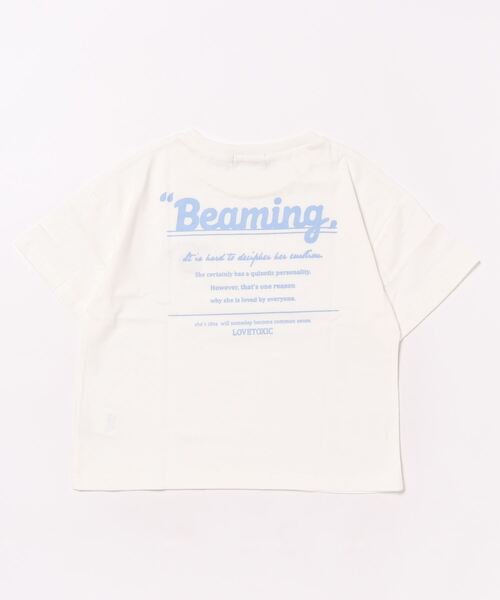 LOVETOXIC(ラブトキシック)の「ワンポイント刺しゅう半T(Tシャツ/カットソー・キッズ・オフホワイト/ピンク/ライトグレー/グリーン/チャコール・S/M/SS/L)」の7枚目の写真