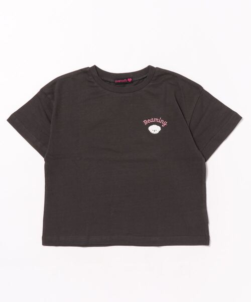 LOVETOXIC(ラブトキシック)の「ワンポイント刺しゅう半T(Tシャツ/カットソー・キッズ・オフホワイト/ピンク/ライトグレー/グリーン/チャコール・S/M/SS/L)」の11枚目の写真