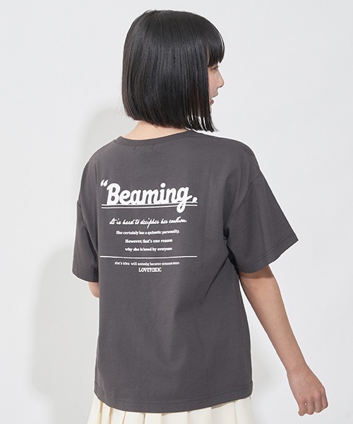 LOVETOXIC(ラブトキシック)の「ワンポイント刺しゅう半T(Tシャツ/カットソー・キッズ・オフホワイト/ピンク/ライトグレー/グリーン/チャコール・S/M/SS/L)」の13枚目の写真