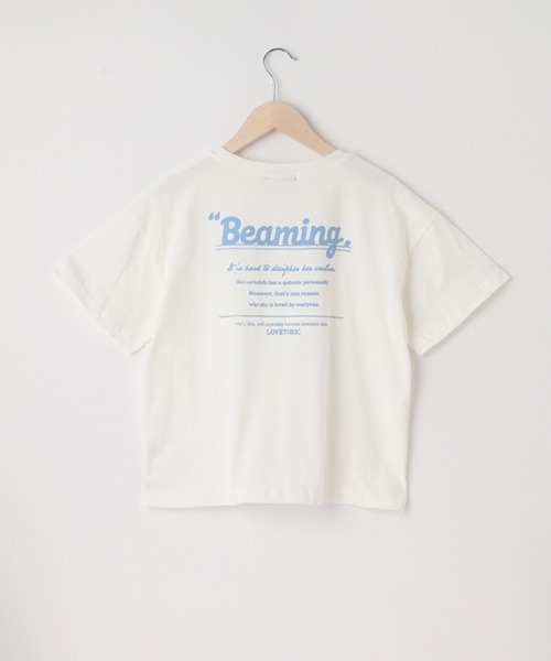 LOVETOXIC(ラブトキシック)の「ワンポイント刺しゅう半T(Tシャツ/カットソー・キッズ・オフホワイト/ピンク/ライトグレー/グリーン/チャコール・S/M/SS/L)」の16枚目の写真