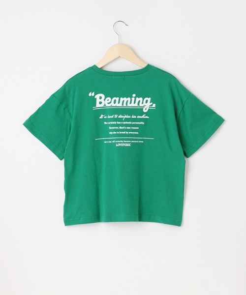 LOVETOXIC(ラブトキシック)の「ワンポイント刺しゅう半T(Tシャツ/カットソー・キッズ・オフホワイト/ピンク/ライトグレー/グリーン/チャコール・S/M/SS/L)」の19枚目の写真