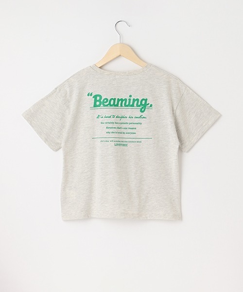 LOVETOXIC(ラブトキシック)の「ワンポイント刺しゅう半T(Tシャツ/カットソー・キッズ・オフホワイト/ピンク/ライトグレー/グリーン/チャコール・S/M/SS/L)」の20枚目の写真