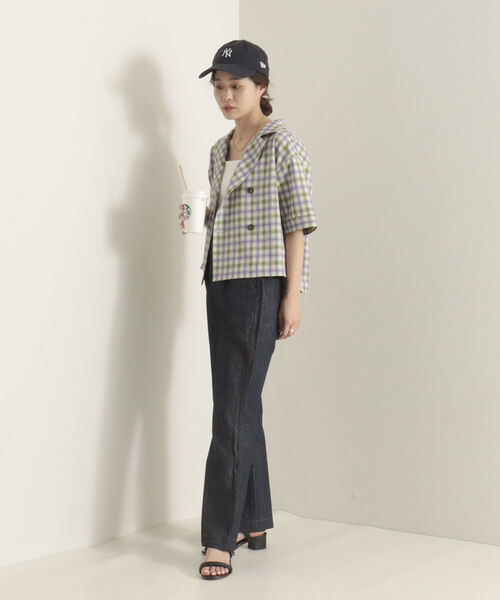 onulsoha(オヌルソハ)の「チェックダブルジャケットブラウス(シャツ/ブラウス・レディース・ブラウン系その他/パープル系その他/イエロー系その他・38)」の21枚目の写真