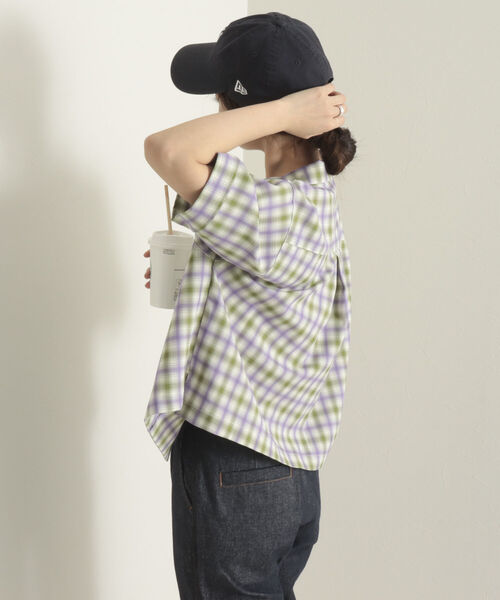 onulsoha(オヌルソハ)の「チェックダブルジャケットブラウス(シャツ/ブラウス・レディース・ブラウン系その他/パープル系その他/イエロー系その他・38)」の5枚目の写真