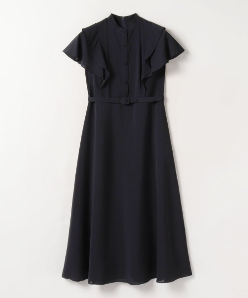 美品allureville アルアバイル ジョーゼットサファリポケットワンピース セール】 【LOULOU WILLOUGHBY】ジョーゼットタックワンピース