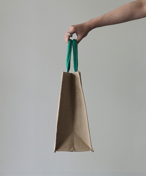 Riberry（リベリー）の「ヘリンボーン柄トートバッグ（かごバッグ・レディース・ブラック/イエロー/ベージュ/グリーン/レッド/ブルー・FREE）」の16枚目の写真