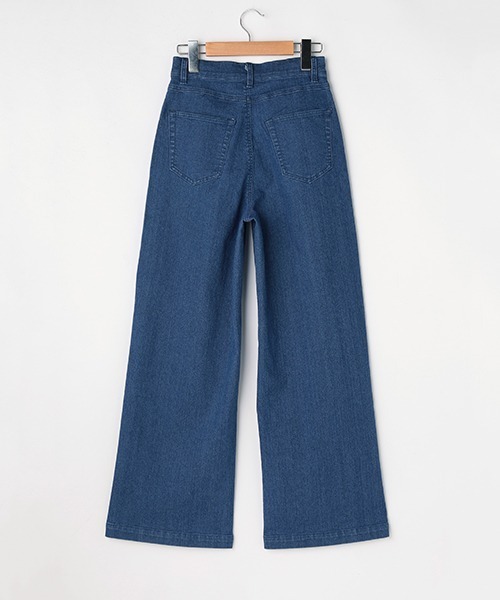 petit main LIEN（プティマインリアン）の「【LIEN】【AJUGA.】デニムワイドパンツ（デニムパンツ・レディース・ブルー/オフホワイト・M/S）」の8枚目の写真