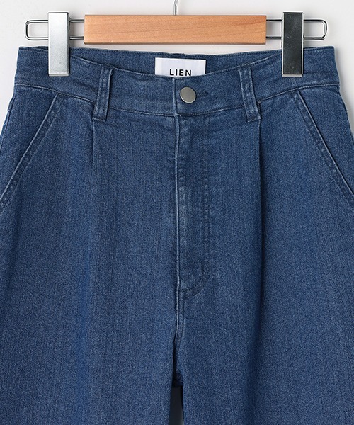 petit main LIEN（プティマインリアン）の「【LIEN】【AJUGA.】デニムワイドパンツ（デニムパンツ・レディース・ブルー/オフホワイト・M/S）」の6枚目の写真