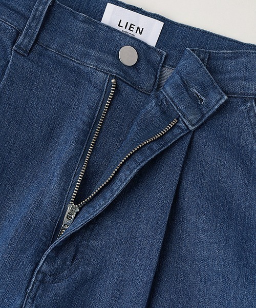 petit main LIEN（プティマインリアン）の「【LIEN】【AJUGA.】デニムワイドパンツ（デニムパンツ・レディース・ブルー/オフホワイト・M/S）」の9枚目の写真