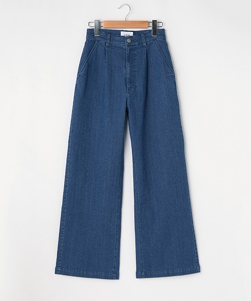 petit main LIEN（プティマインリアン）の「【LIEN】【AJUGA.】デニムワイドパンツ（デニムパンツ・レディース・ブルー/オフホワイト・M/S）」の18枚目の写真