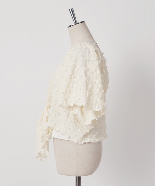 one after another NICE CLAUP（ワンアフターアナザーナイスクラップ）の「マルチway/リボン羽織りトップス（アンサンブル・レディース・ホワイト×ブラック/アイボリー/オフホワイト・FREE）」の12枚目の写真