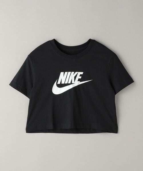 NIKE(ナイキ)の「<NIKE>ウィメンズ クロップド ロゴ Tシャツ(Tシャツ/カットソー・レディース・ホワイト/ブラック・S)」の2枚目の写真