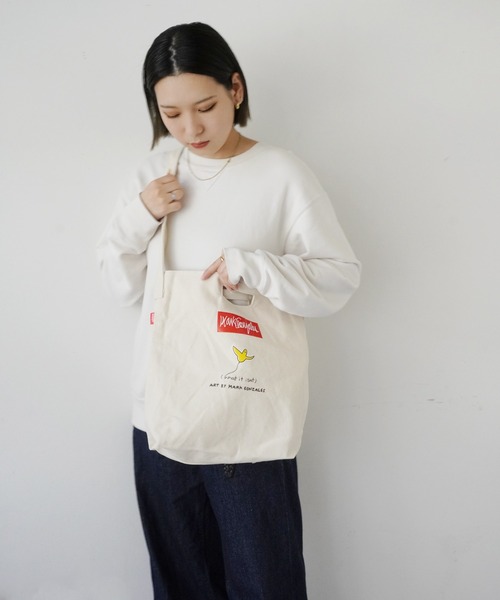 （What it isNt）ART BY MARKGONZALES（ワットイットイズント）の「【 （What it isNt）ART BY MARKGONZALES / (ワットイットイズント) アートバイ マークゴンザレス 】 ヘビーキャンバス ショルダーバッグ（ショルダーバッグ・メンズ・ホワイト系その他3/ホワイト系その他2/ホワイト系その他4/ホワイト系その他/ホワイト/ブラック・FREE）」の2枚目の写真