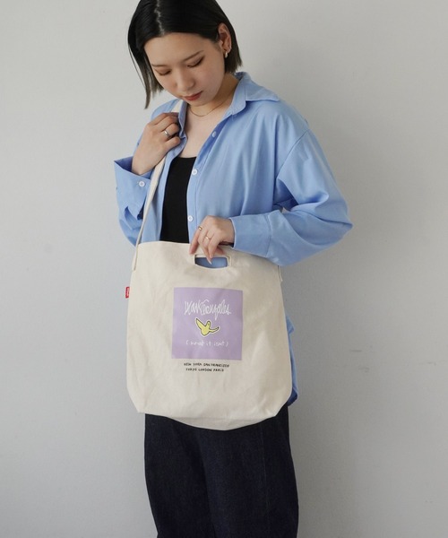 （What it isNt）ART BY MARKGONZALES（ワットイットイズント）の「【 （What it isNt）ART BY MARKGONZALES / (ワットイットイズント) アートバイ マークゴンザレス 】 ヘビーキャンバス ショルダーバッグ（ショルダーバッグ・メンズ・ホワイト系その他3/ホワイト系その他2/ホワイト系その他4/ホワイト系その他/ホワイト/ブラック・FREE）」の14枚目の写真